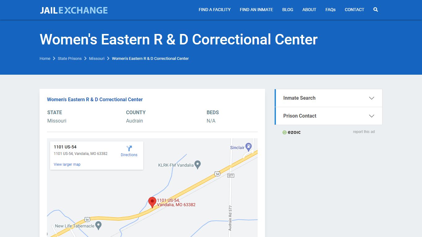 Women's Eastern R & D Correctional Center - JAIL EXCHANGE